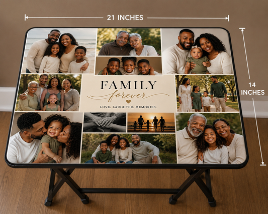 Customized Family Collage Tray Table